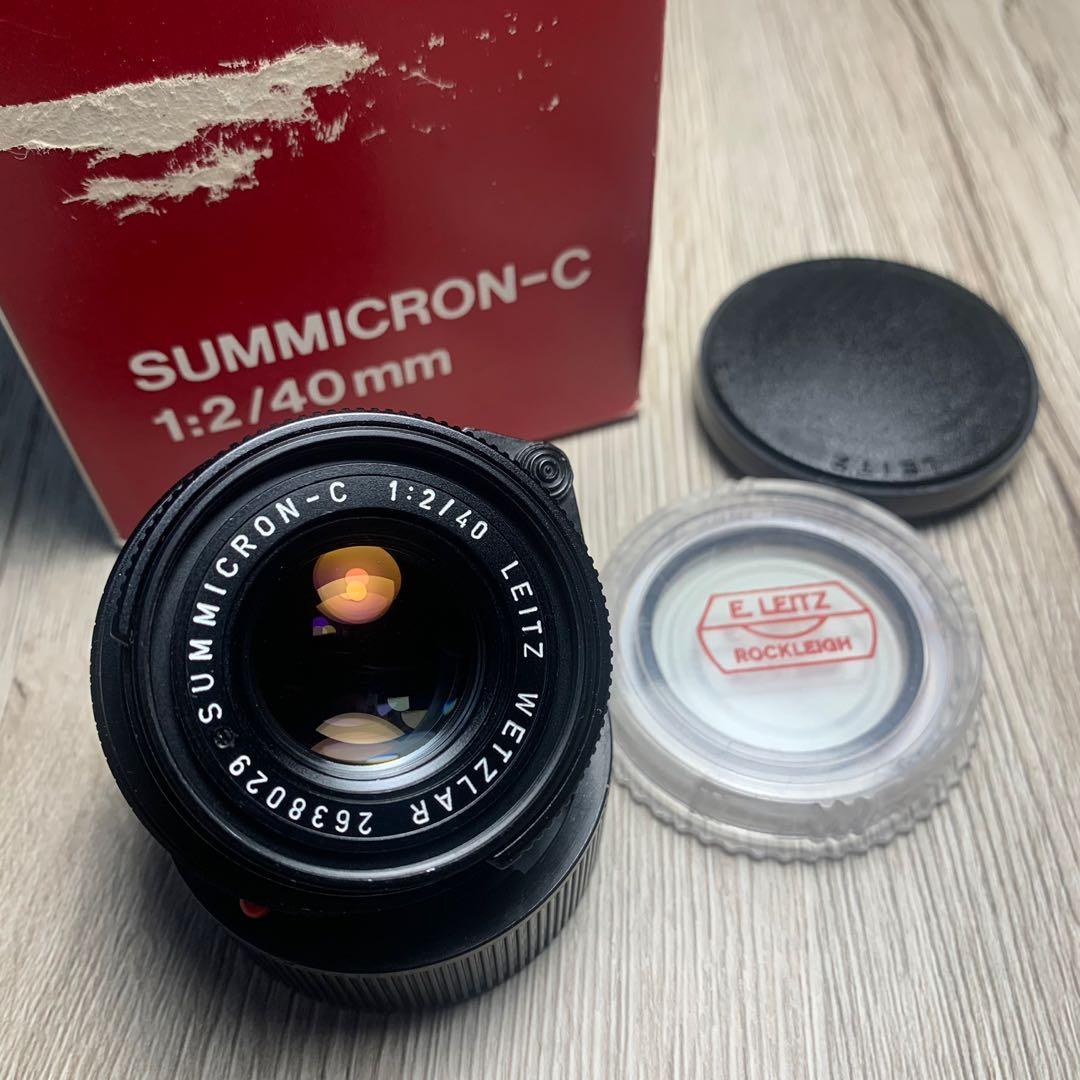 Leica Summicron-C 40mm f/2 with Hood, Filter, Caps,Box, 攝影器材