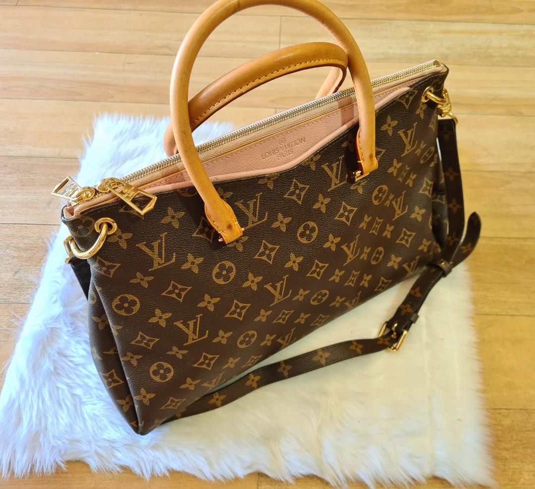 LV Pink Pallas Monogram Two-way Bag, Luxury, Bags & Wallets on Carousell