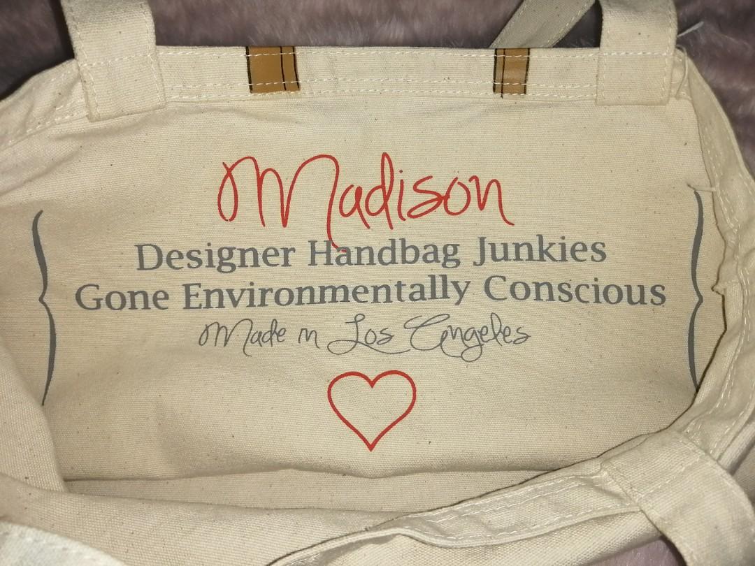 My Other Bag La X Madison Environmental Canvas Tote Bag Women S Fashion Bags Wallets Tote Bags On Carousell