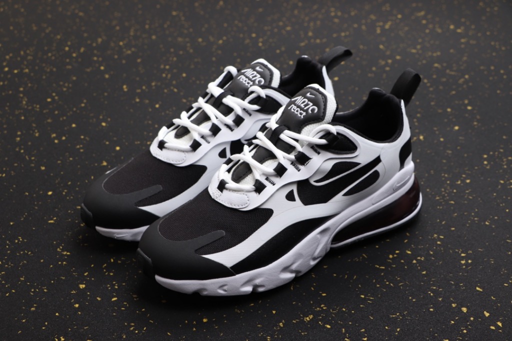 Nike 270 react cheap black and white