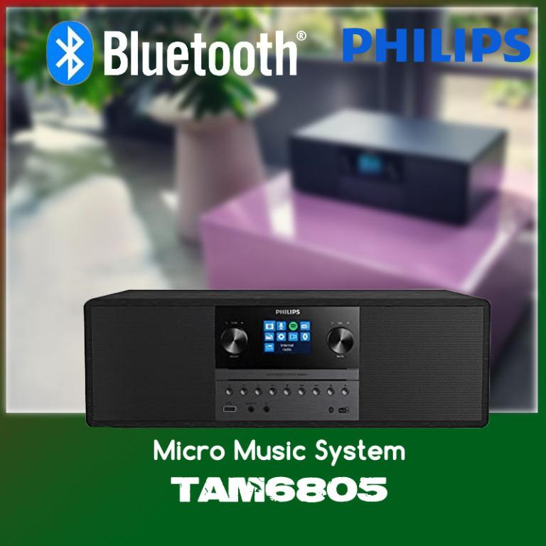 PHILIPS TAM6805 MICRO MUSIC SYSTEM - 50W, Radio Internet, Bluetooth, CD, DAB+ - Foto 6