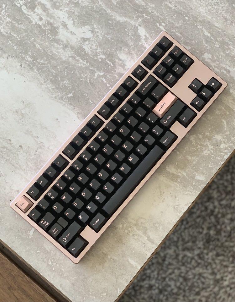 Pink KFE CE (WKL) custom mechanical keyboard gmk, Computers & Tech ...