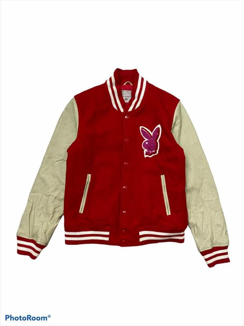 Supreme playboy varsity jacket red sale