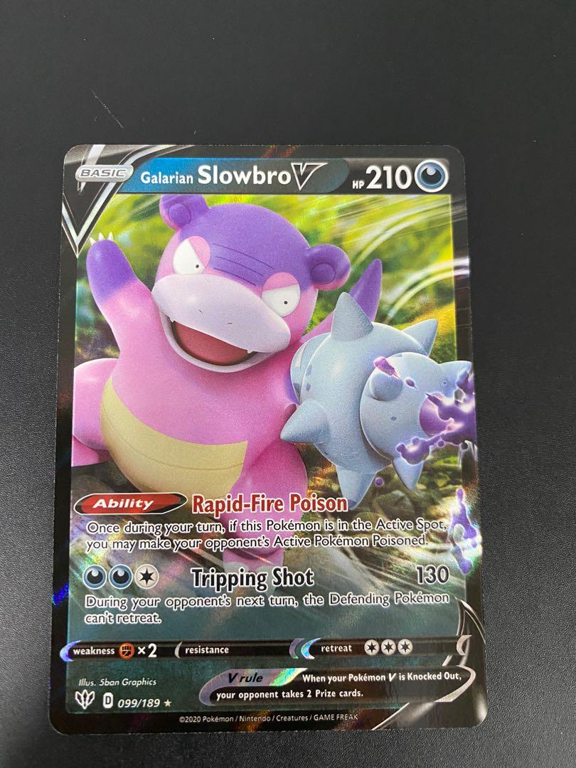 Pokémon Darkness Ablaze- Galarian Slowbro V, Hobbies & Toys, Toys & Games  on Carousell
