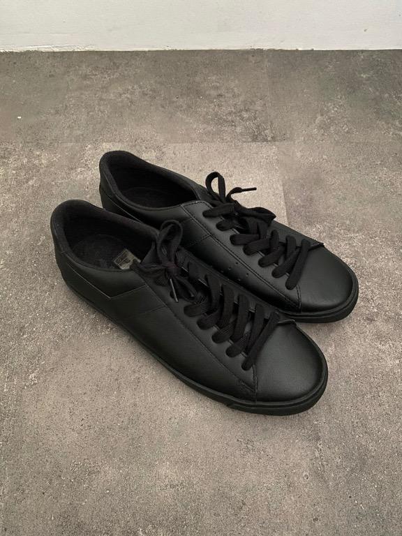 Pony Topstar Black Leather Men s Fashion Footwear Sneakers on