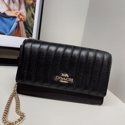 Coach flap belt 2025 bag with linear quilting