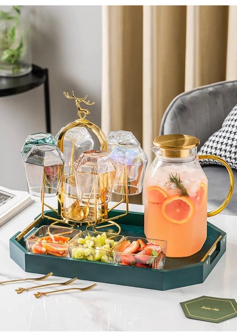 [Preorder] Luxury Gold Tea Set, Furniture & Home Living, Kitchenware