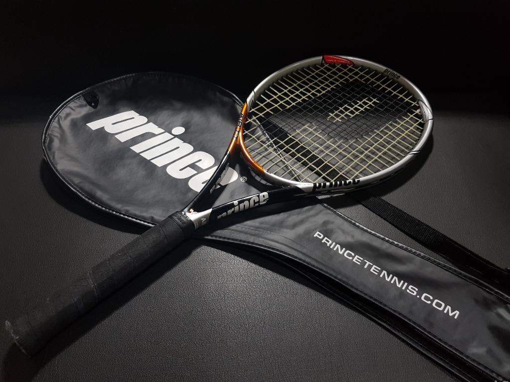 New Prince TTT Outlaw Triple Threat Turbo racket easy arm strung with cover 