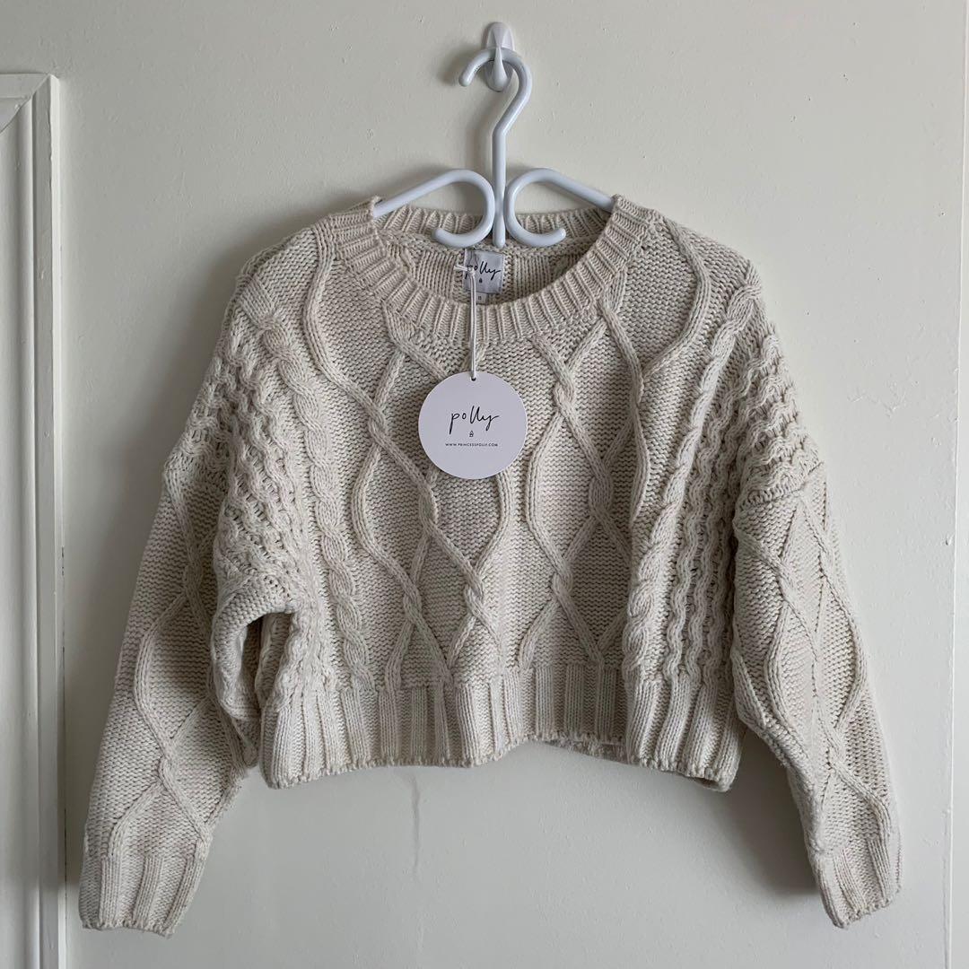 Princess polly cropped sweater clearance