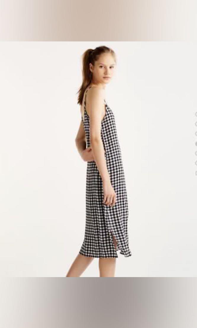 Gingham strap dress outlet