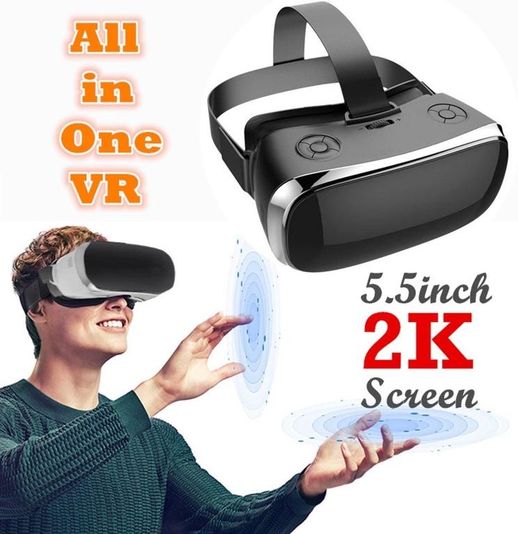 Qkfly Virtual Reality Headset all in one 3D VR Glasses Full HD 2K