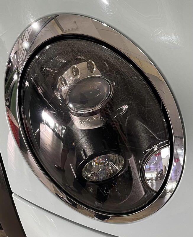 R56 sales black headlights