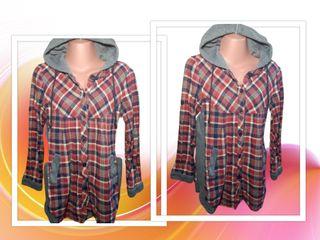 Red Checkered with Hood