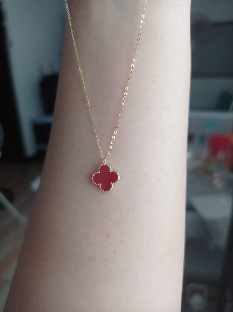 Vca red shop necklace