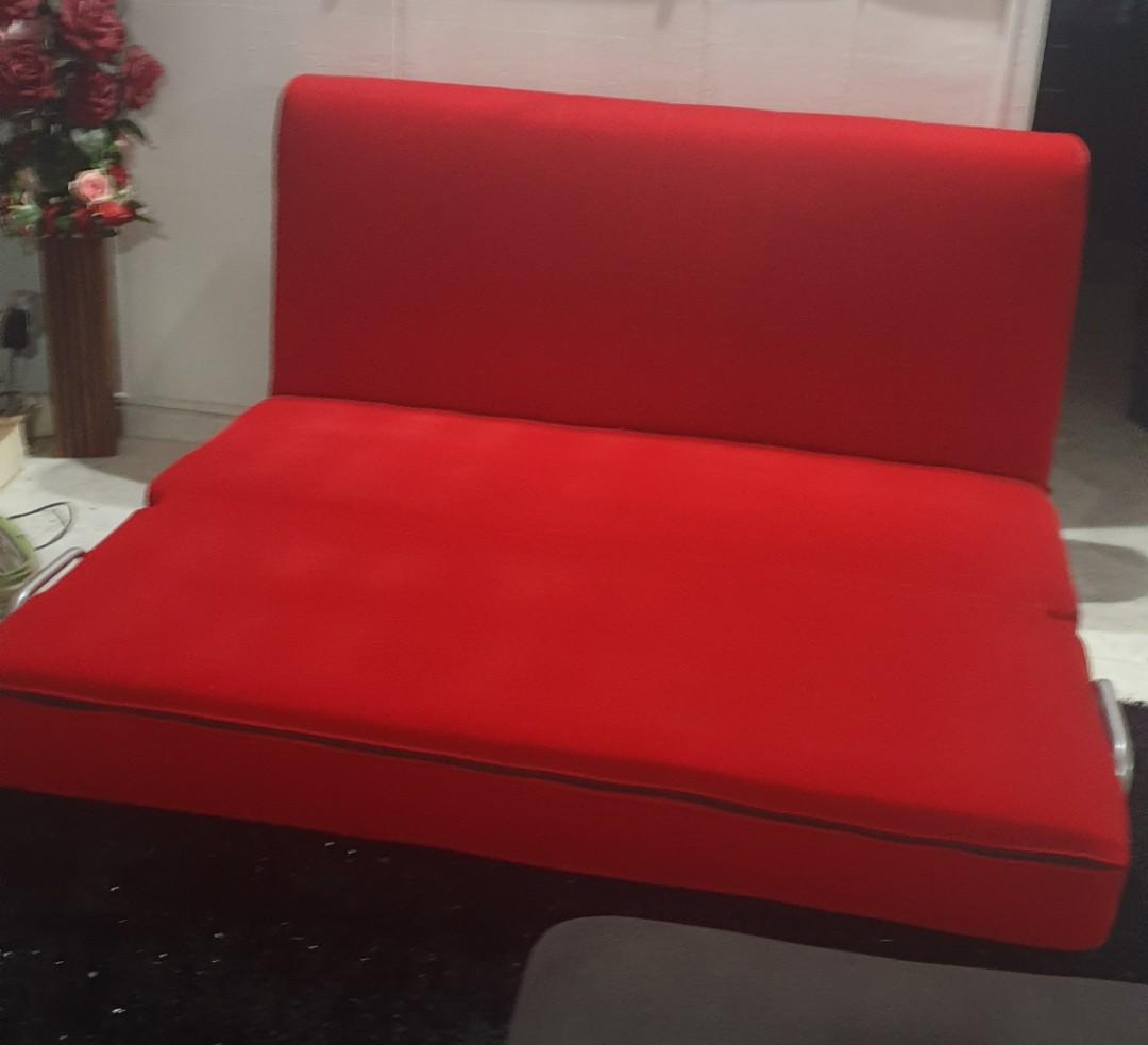 Red Queen Size Sofa Bed, Furniture & Home Living, Furniture, Sofas on