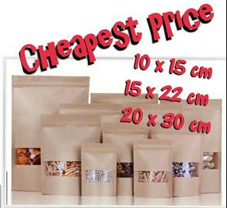 WEDDING DOOR GIFTS BAG/ RESEALABLE KRAFT WINDOW BAG / COOKIES BAG