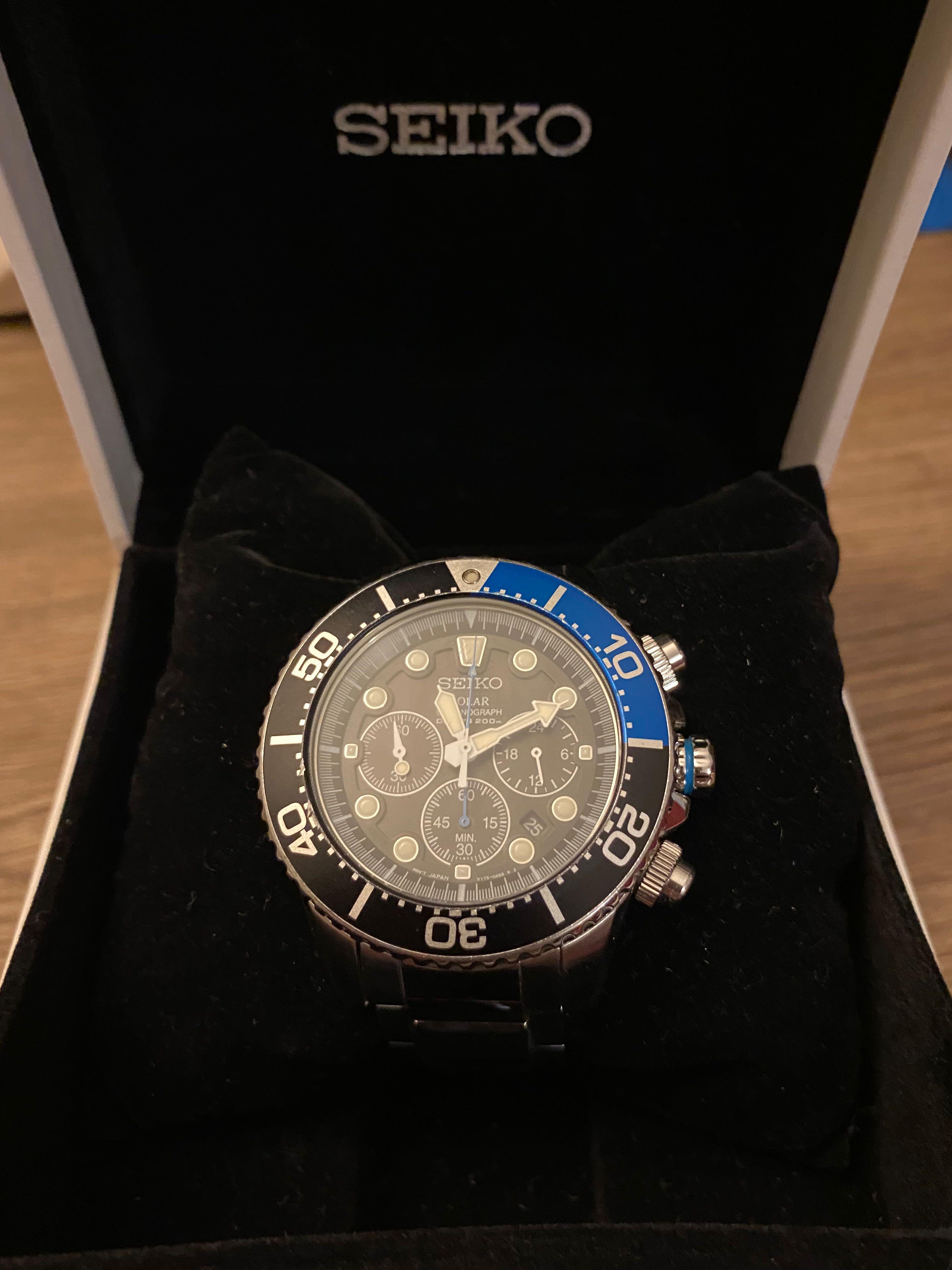 Seiko Prospex Solar Chronograph Diver's 200m watch- Excellent condition in  ori box, Men's Fashion, Watches & Accessories, Watches on Carousell