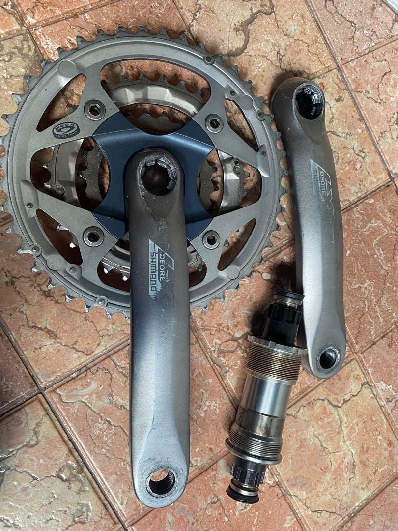 retro vintage Shimano LX M570 Crankset 