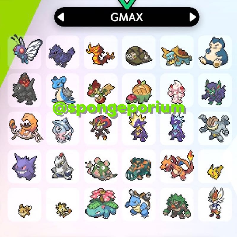 Shiny Non Shiny Gmax Gigantamax Pokemon Pokemon Sword Shield Video Gaming Gaming Accessories Game Gift Cards Accounts On Carousell