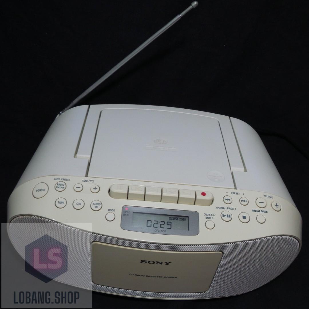 SONY CFDS50 CD MP3 Cassette Player Cassette Recorder with Digital AM