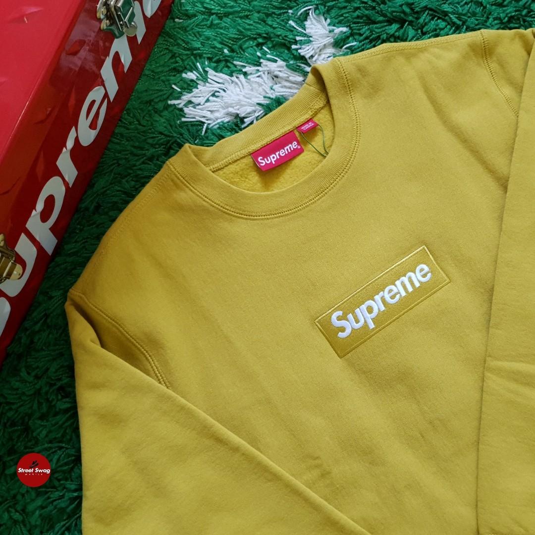 Mustard supreme hot sale box logo