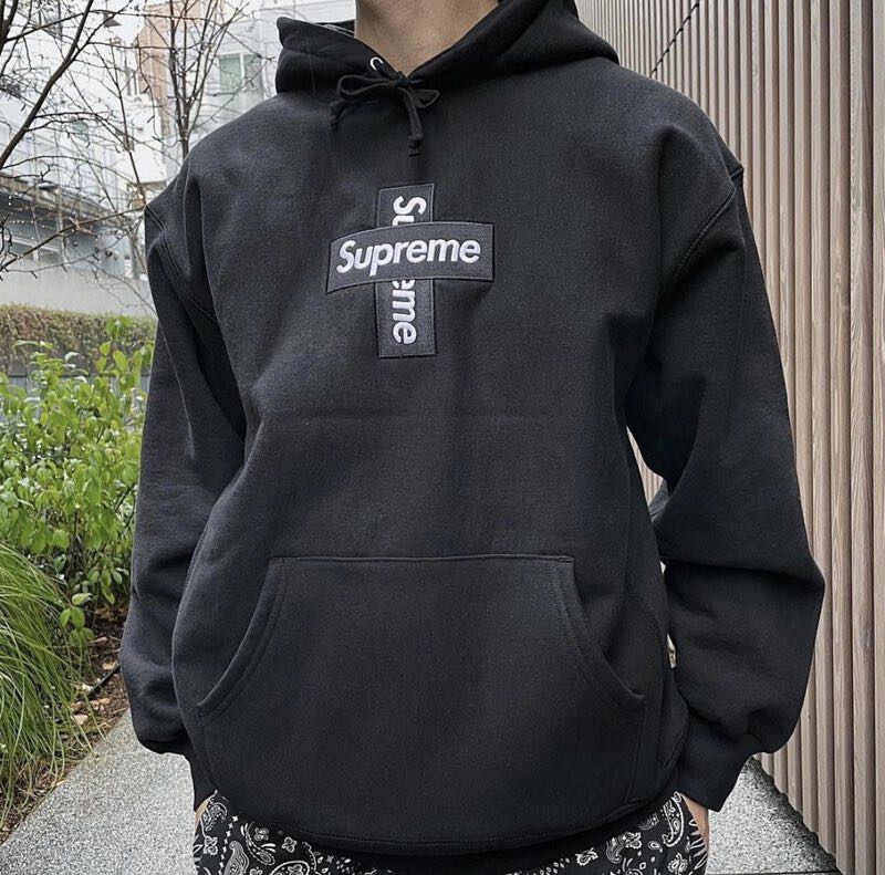 Supreme Cross Box Logo Hooded Sweatshirt 十字LOGO 帽T, 他的時尚