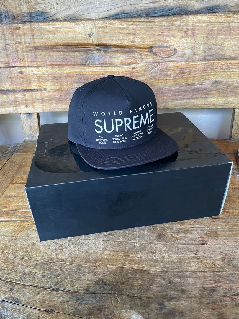 supreme world famous 5 panel cap