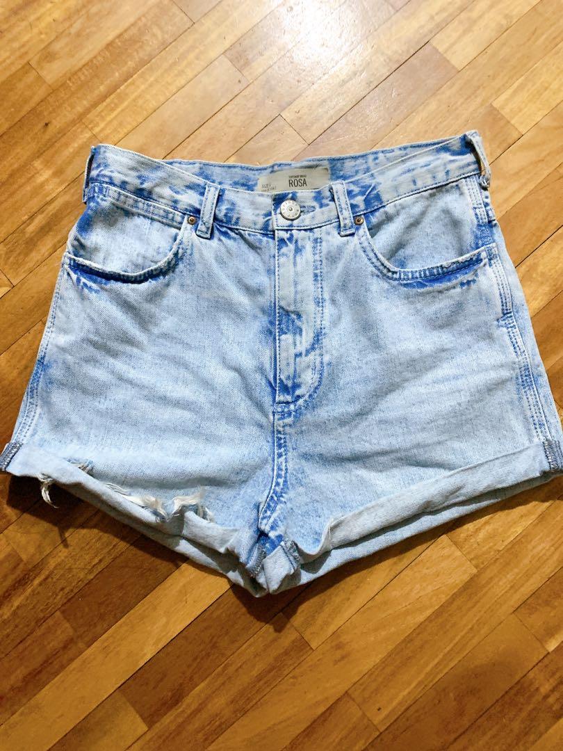 topshop moto rosa shorts