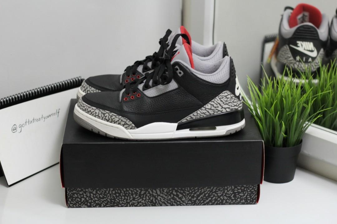 air jordan 3 black cement 2018