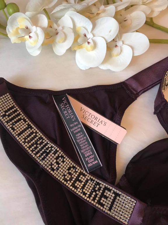 Victorias Secret SHINE Strap Very Sexy Bra Brazilian Panty Set in