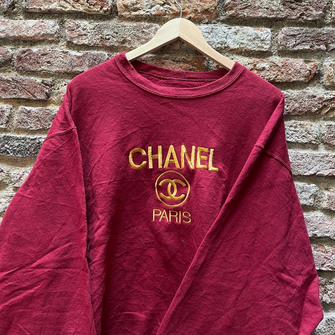 Vintage Chanel bootleg sweatshirt Mens Fashion Tops  Sets Hoodies on  Carousell