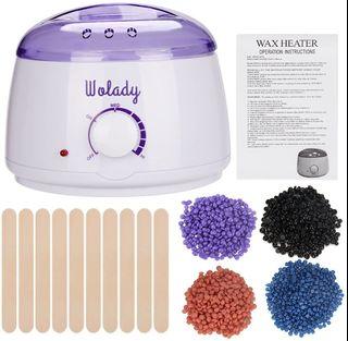 Wax Warmer Hair Removal Kit, Wolady Electric Professional Wax Heater with 4  Different Hard Wax Beans and 10 Wax Applicator Sticks, Suitable for All Wax  Types