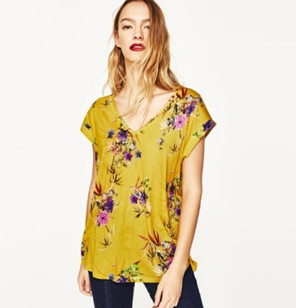 Zara floral blouse, Women's Fashion, Tops, Blouses on Carousell
