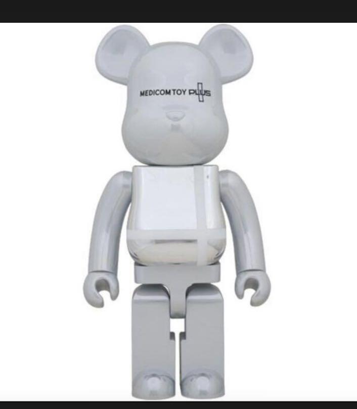 1000% Be@rbrick Medicom Toy plus exclusive- WHITE CHROME bearbrick 