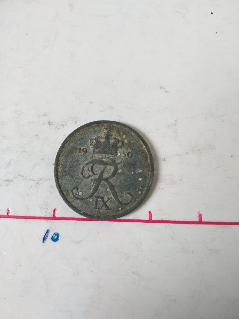 1950 Denmark 2ore 鋅幣, 興趣及遊戲, 收藏品及紀念品, 錢幣- Carousell