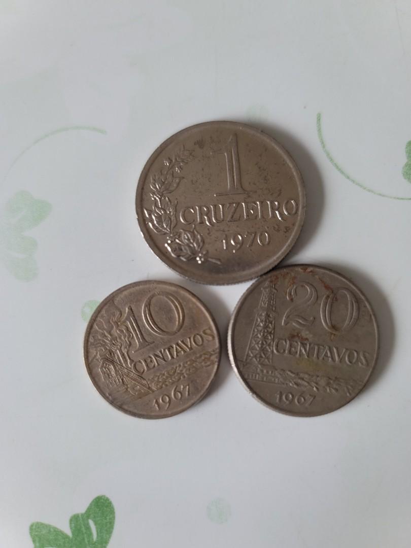 早期巴西幣3枚一组, 書籍、休閒與玩具, 收藏、紀念品, 錢幣、紙鈔在旋轉拍賣