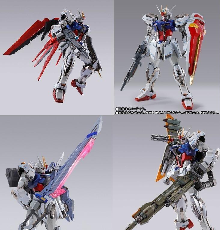 全新啡盒未開4盒一套metal Build 突擊高達strike Gundam Aile Sword Launcher Striker Mb Freedom Seed 自由炮裝劍裝炮筒飛行背包 玩具 遊戲類
