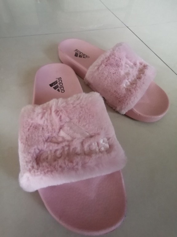 Adidas Furry Slipper Flip Flop