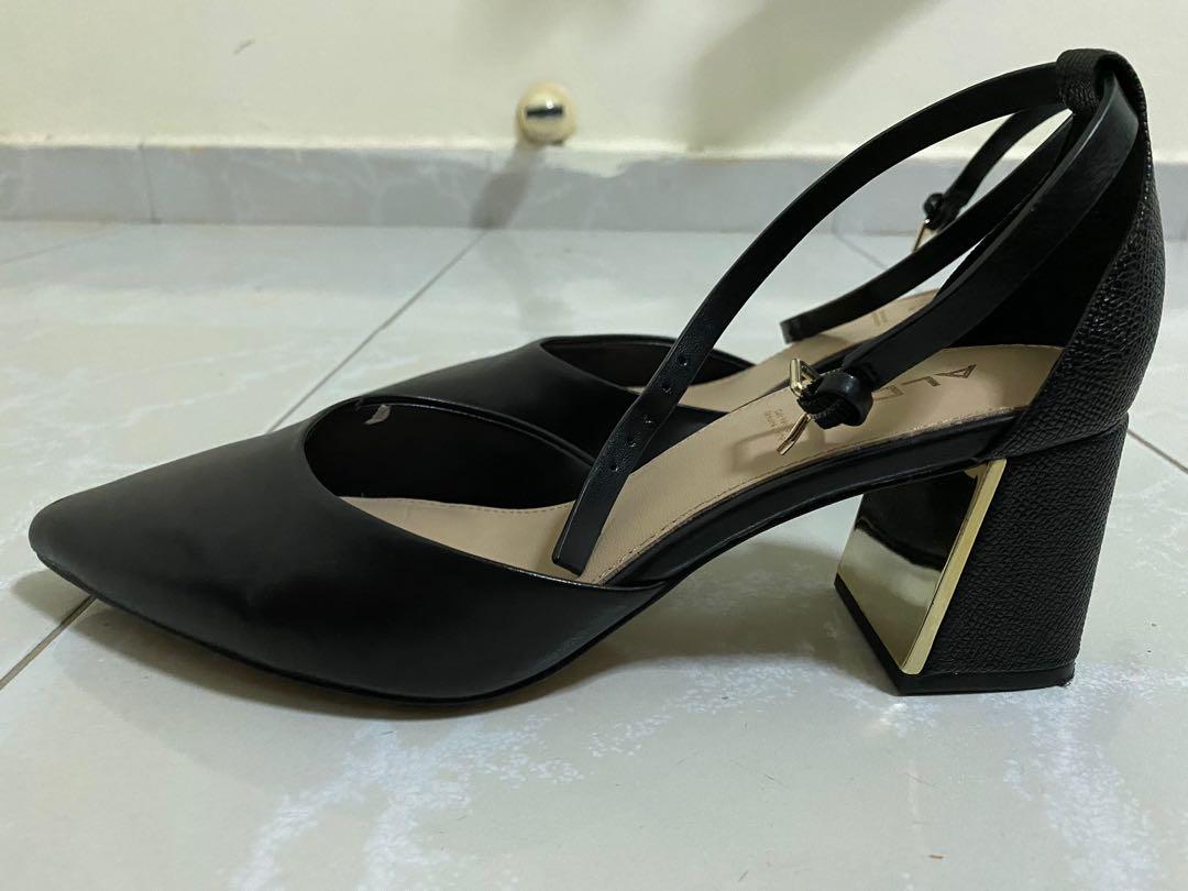Aldo black block heels discount