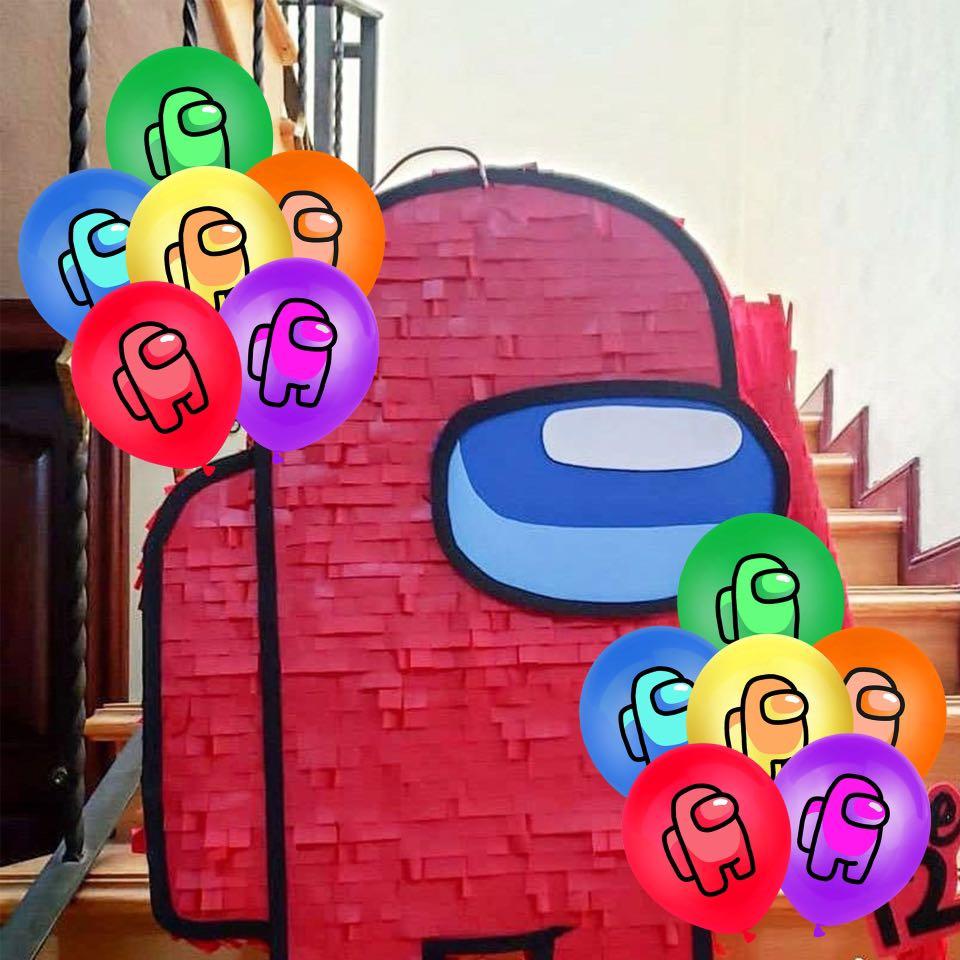 Among us theme balloons set/ Party decorations for Birthday/ Happy