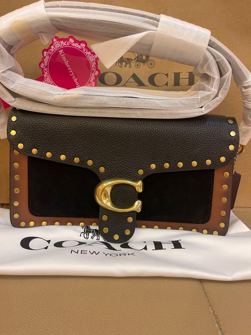 Authentic coach 92151 women tabby shoulder Tabby Rivets Colorblock Leather Shoulder Bag 26 bag handbag