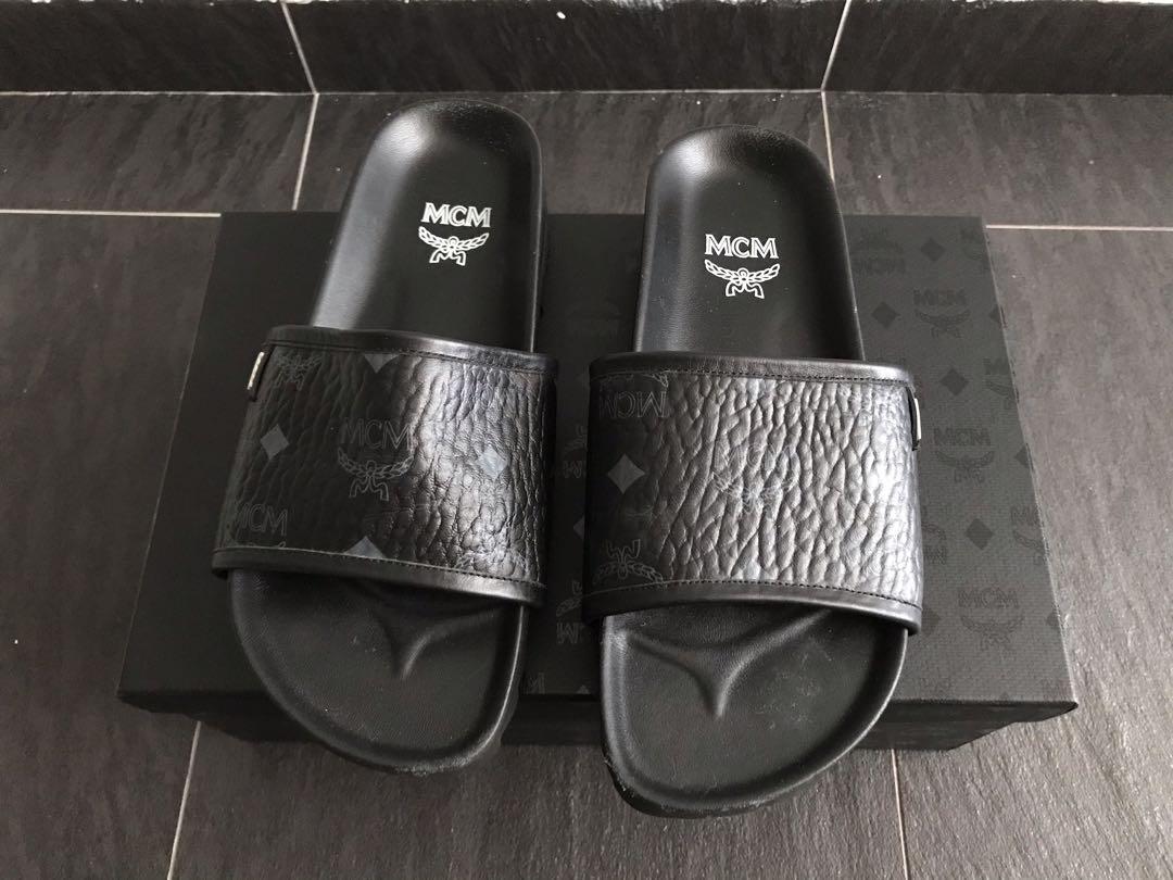 Authentic MCM monogram leather slides from Korea