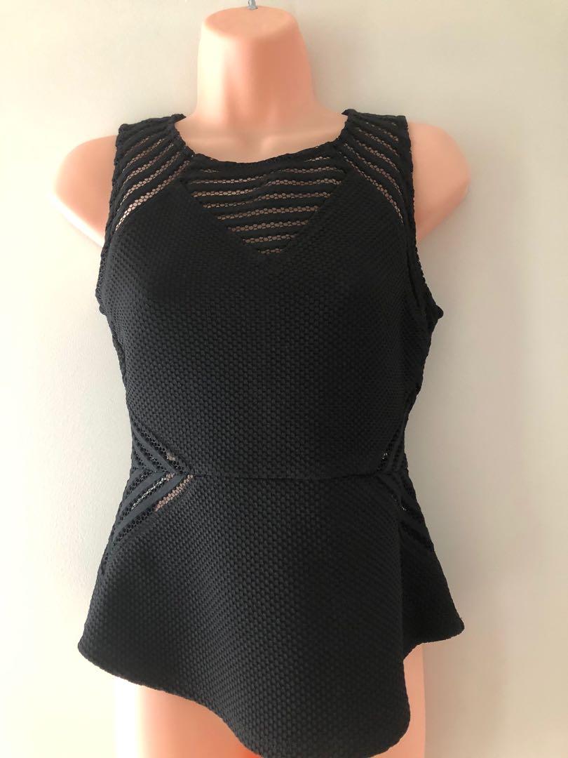 black peplum top australia