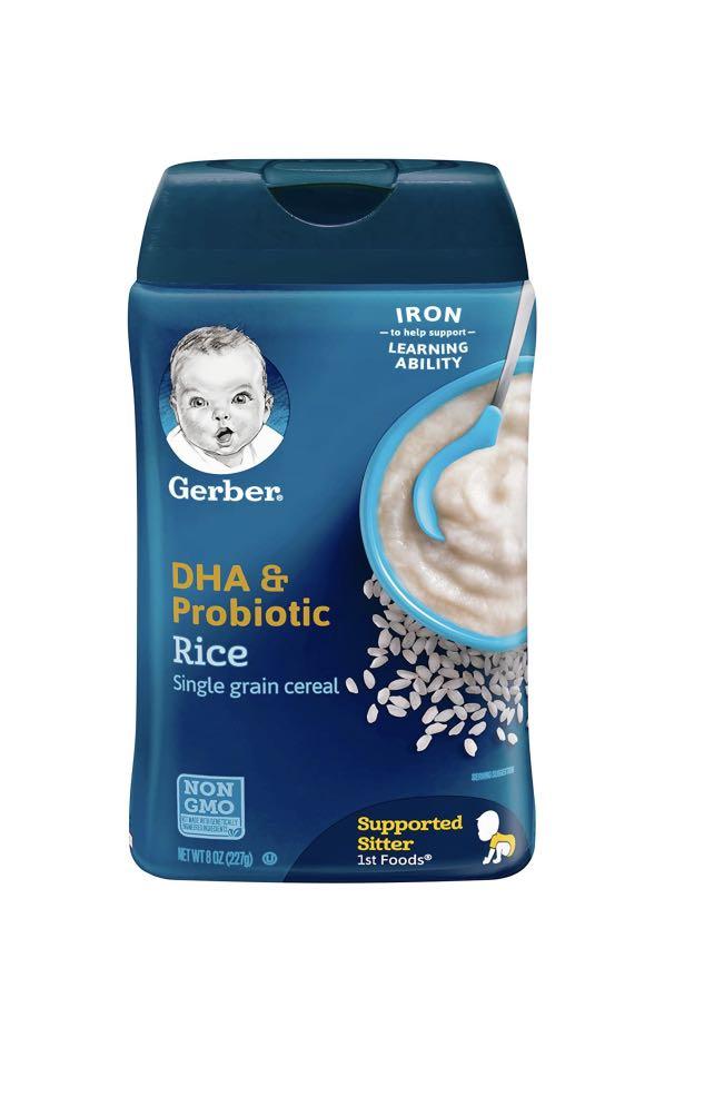 Gerber dha probiotic rice cereal 2025