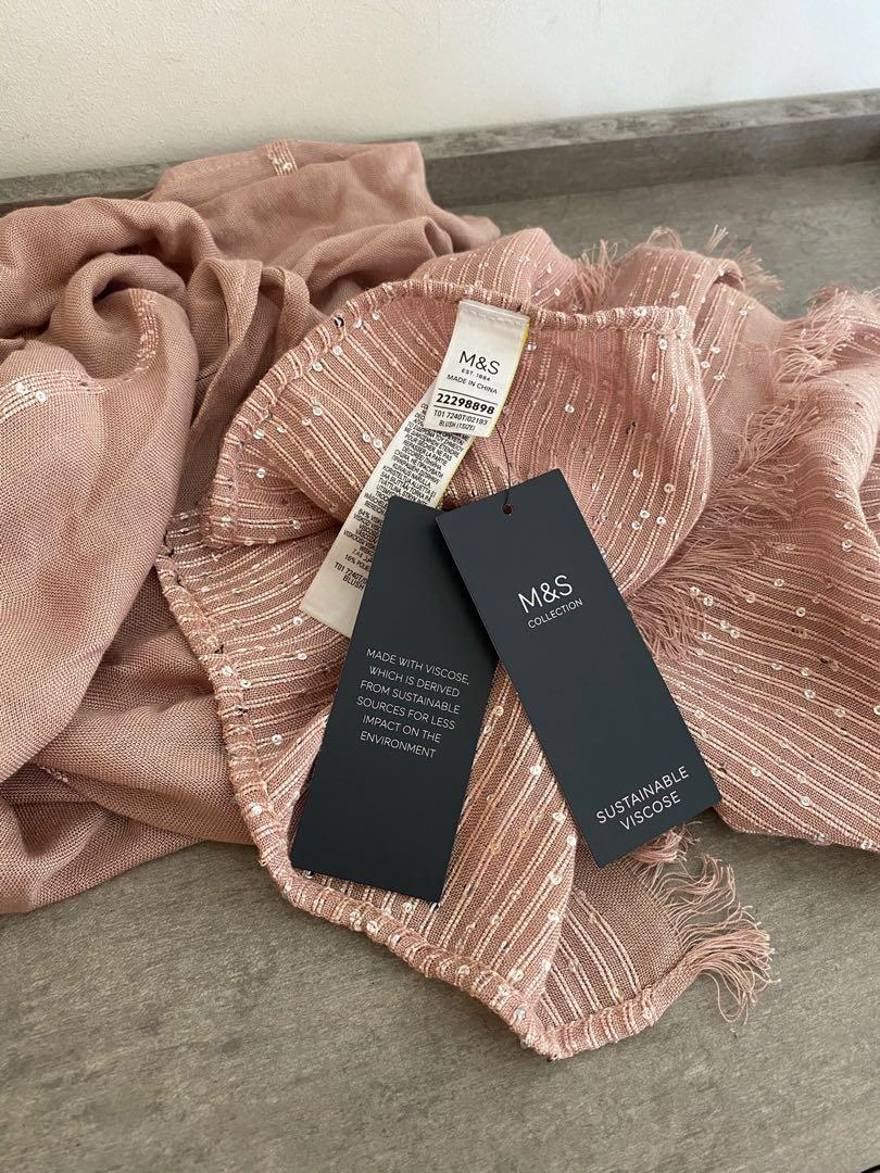 Marks and spencer pink new arrivals scarf