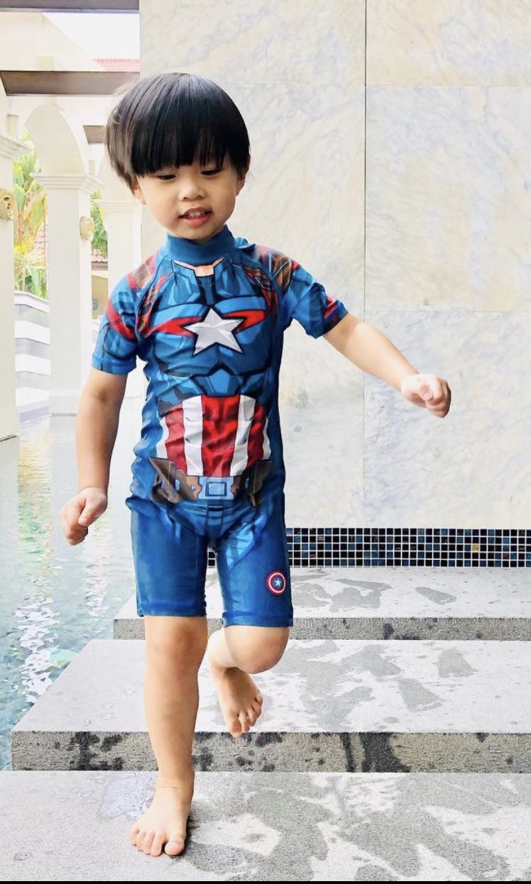 Captain America Swimsuit Babies Kids Babies Kids Fashion on