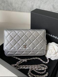 Chanel WOC silver new
