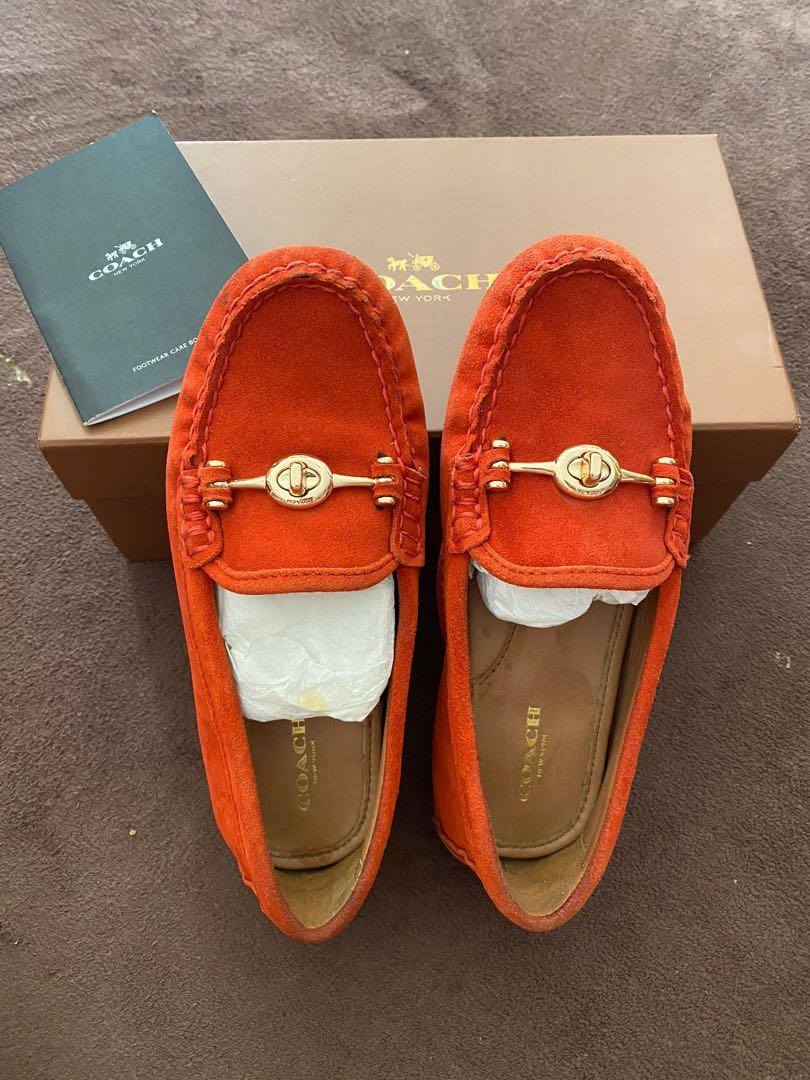 Coach suede cheap loafers