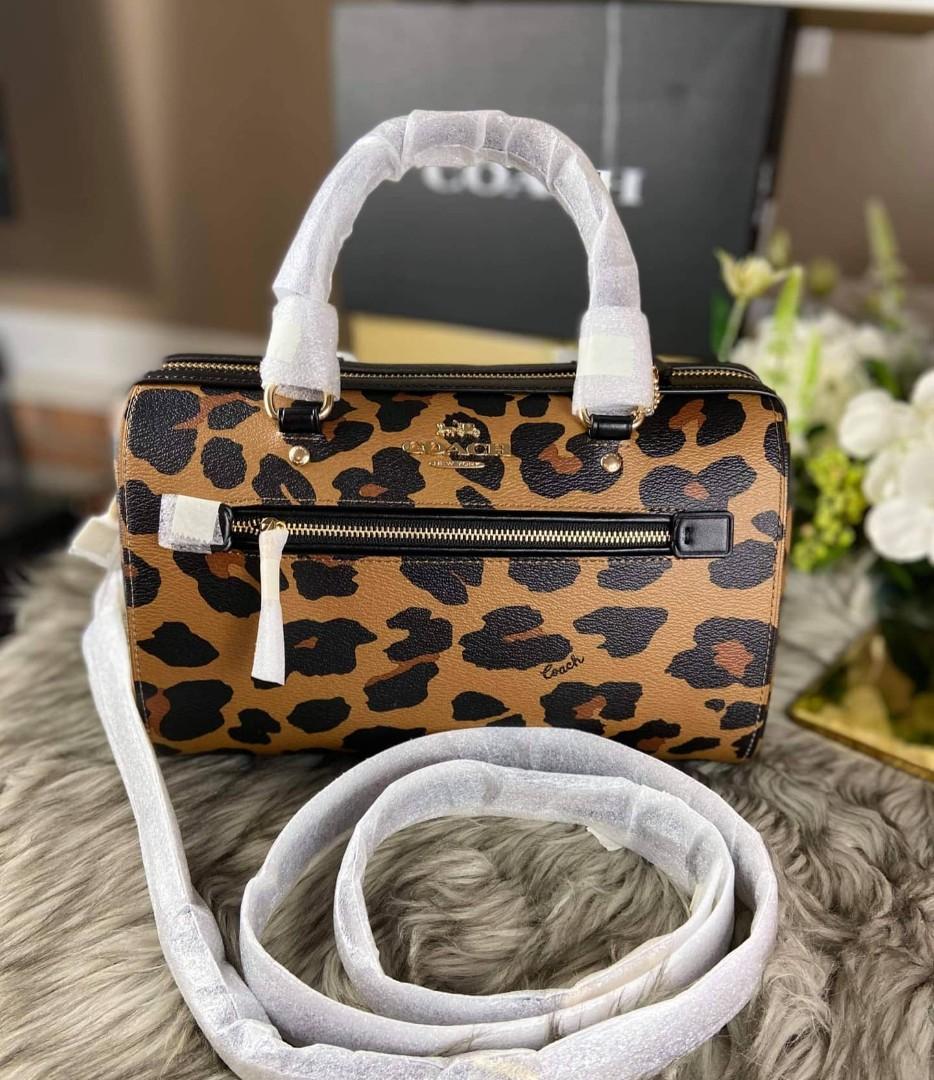 Rowan satchel with leopard print deals