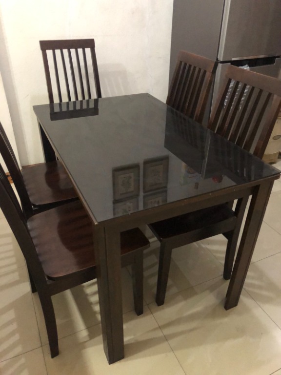 Dining Table W Glass Top Solid 1616084523 C4a25146